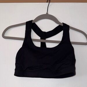 Lululemon High-Impact Black Sports Bra with Racerback Support